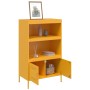 Aparador de acero amarillo mostaza 68x39x113 cm de , Aparadores - Ref: Foro24-842973, Precio: 128,54 €, Descuento: %