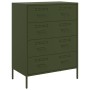 Aparador de acero verde oliva 68x39x89 cm de , Aparadores - Ref: Foro24-842986, Precio: 157,07 €, Descuento: %