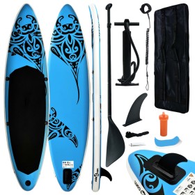 Juego de tabla de paddle surf hinchable azul 320x76x15 cm de vidaXL, Paddleboards - Ref: Foro24-92738, Precio: 260,88 €, Desc...