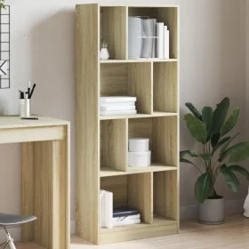 Estantería madera de ingeniería roble Sonoma 57x28,5x141 cm de , Librerías y estanterías - Ref: Foro24-847998, Precio: 70,77 ...