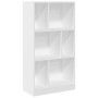 Estantería de madera de ingeniería blanca 57x28,5x141 cm de , Librerías y estanterías - Ref: Foro24-848003, Precio: 62,92 €, ...
