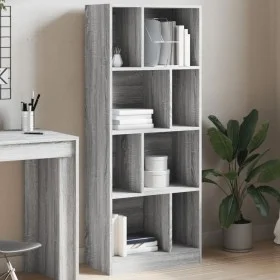 Estantería madera de ingeniería gris Sonoma 57x28,5x141 cm de , Librerías y estanterías - Ref: Foro24-848001, Precio: 70,66 €...