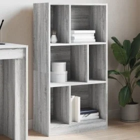 Estantería madera de ingeniería gris Sonoma 57x28,5x107,5 cm de , Librerías y estanterías - Ref: Foro24-848008, Precio: 56,29...
