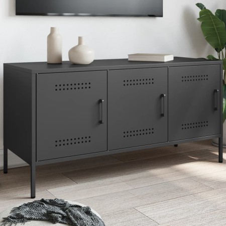 Mueble para TV de acero negro 100,5x39x50,5 cm de , Muebles TV - Ref: Foro24-842946, Precio: 93,91 €, Descuento: %