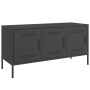 Mueble para TV de acero negro 100,5x39x50,5 cm de , Muebles TV - Ref: Foro24-842946, Precio: 93,91 €, Descuento: %