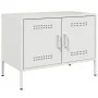Mueble de TV de acero blanco 68x39x50,5 cm de , Muebles TV - Ref: Foro24-842944, Precio: 77,48 €, Descuento: %