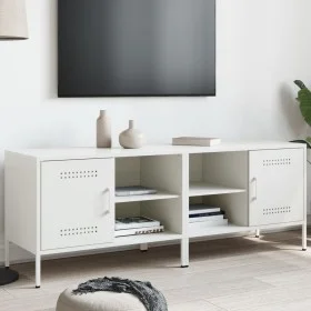 TV-Möbel 2-teilig, weißer Stahl, 68x39x50,5 cm von , TV-Möbel - Ref: Foro24-843005, Preis: 135,29 €, Rabatt: %