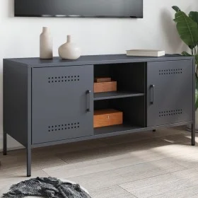Mueble de TV de acero gris antracita 100,5x39x50,5 cm de , Muebles TV - Ref: Foro24-842990, Precio: 97,16 €, Descuento: %