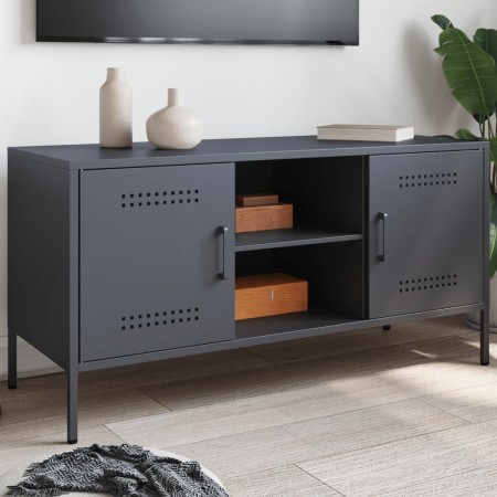 Mueble de TV de acero gris antracita 100,5x39x50,5 cm de , Muebles TV - Ref: Foro24-842990, Precio: 98,30 €, Descuento: %