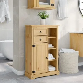 Armario de baño Corona madera maciza de pino 70x33x110 cm de , Muebles de baño - Ref: Foro24-4013403, Precio: 146,22 €, Descu...