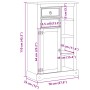 Armario de baño Corona madera maciza de pino 70x33x110 cm de , Muebles de baño - Ref: Foro24-4013403, Precio: 148,58 €, Descu...