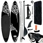 Juego de tabla de paddle surf inflable negra 366x76x15 cm de vidaXL, Paddleboards - Ref: Foro24-92748, Precio: 270,83 €, Desc...