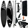 Juego de tabla de paddle surf inflable negra 366x76x15 cm de vidaXL, Paddleboards - Ref: Foro24-92748, Precio: 266,59 €, Desc...