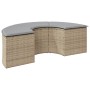 Taburete de jardín con cojines ratán sintético beige de , Otomanas de exterior - Ref: Foro24-369089, Precio: 173,13 €, Descue...