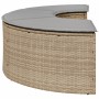 Taburete de jardín con cojines ratán sintético beige de , Otomanas de exterior - Ref: Foro24-369089, Precio: 173,13 €, Descue...