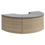 Taburete de jardín con cojines ratán sintético beige de , Otomanas de exterior - Ref: Foro24-369089, Precio: 173,13 €, Descue...