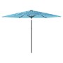 Sombrilla de jardín con poste de acero azul 288x288x225 cm de , Sombrillas - Ref: Foro24-4005106, Precio: 87,92 €, Descuento: %