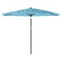 Sombrilla de jardín con poste de acero azul 288x288x225 cm de , Sombrillas - Ref: Foro24-4005106, Precio: 87,92 €, Descuento: %