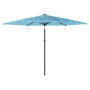 Sombrilla de jardín con poste de acero azul 288x288x225 cm de , Sombrillas - Ref: Foro24-4005106, Precio: 87,92 €, Descuento: %