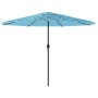 Sombrilla de jardín con poste de acero azul 324x324x247 cm de , Sombrillas - Ref: Foro24-4005110, Precio: 105,05 €, Descuento: %