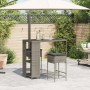 Juego de bar de jardín de 3 piezas con cojines ratán PE gris de , Conjuntos de jardín - Ref: Foro24-3261494, Precio: 229,71 €...