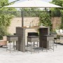Juego de bar de jardín 7 piezas con cojines ratán PE negro de , Conjuntos de jardín - Ref: Foro24-3261518, Precio: 545,69 €, ...