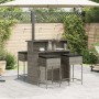 Juego de bar de jardín de 5 piezas con cojines ratán PE gris de , Conjuntos de jardín - Ref: Foro24-3261489, Precio: 407,77 €...