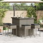 Juego de bar de jardín de 5 piezas con cojines ratán PE gris de , Conjuntos de jardín - Ref: Foro24-3261505, Precio: 458,34 €...