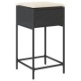 Juego de bar de jardín 9 piezas con cojines ratán PE negro de , Conjuntos de jardín - Ref: Foro24-3261513, Precio: 666,95 €, ...