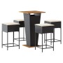 Juego de bar de jardín de 5 piezas con cojines ratán PE negro de , Conjuntos de jardín - Ref: Foro24-3261477, Precio: 337,17 ...