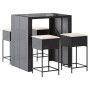 Juego de bar de jardín de 5 piezas con cojines ratán PE negro de , Conjuntos de jardín - Ref: Foro24-3261507, Precio: 393,84 ...