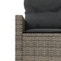 Sofá de jardín semicircular con cojines ratán sintético gris de , Sofás de exterior - Ref: Foro24-3318514, Precio: 380,85 €, ...