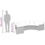Semicircular garden sofa with table and black PE rattan cushions by , Outdoor sofas - Ref: Foro24-3318521, Price: 488,32 €, D...