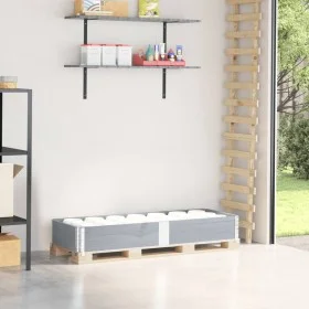 Collar de palet madera maciza de pino gris 150x50 cm de , Plataformas de carga y palés - Ref: Foro24-4010295, Precio: 47,02 €...