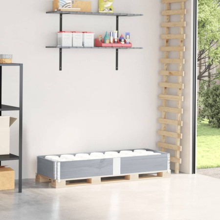 Collar de palet madera maciza de pino gris 150x50 cm de , Plataformas de carga y palés - Ref: Foro24-4010295, Precio: 54,62 €...