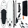 Juego de tabla de paddle surf hinchable blanco y negro de vidaXL, Paddleboards - Ref: Foro24-92730, Precio: 246,96 €, Descuen...