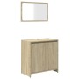 Set de muebles de baño 2 pzas madera contrachapada roble Sonoma de , Tocadores de baño - Ref: Foro24-849610, Precio: 55,45 €,...