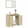 Set de muebles de baño 2 pzas madera contrachapada roble Sonoma de , Tocadores de baño - Ref: Foro24-849610, Precio: 55,45 €,...