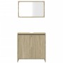 Set de muebles de baño 2 pzas madera contrachapada roble Sonoma de , Tocadores de baño - Ref: Foro24-849610, Precio: 55,45 €,...
