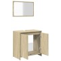 Set de muebles de baño 2 pzas madera contrachapada roble Sonoma de , Tocadores de baño - Ref: Foro24-849610, Precio: 55,45 €,...