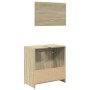Set de muebles de baño 2 pzas madera contrachapada roble Sonoma de , Tocadores de baño - Ref: Foro24-849610, Precio: 55,45 €,...