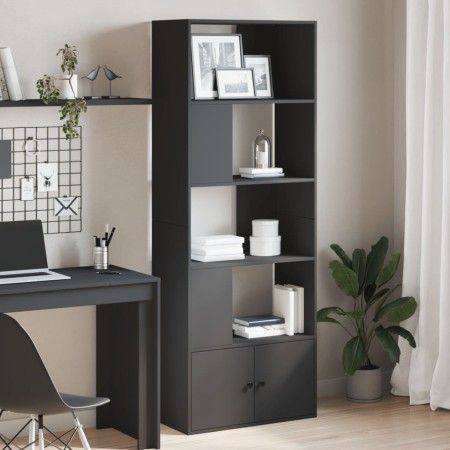 Estantería de madera de ingeniería negra 70x36x189 cm de , Librerías y estanterías - Ref: Foro24-3295318, Precio: 115,05 €, D...