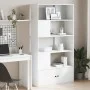 Estantería de madera de ingeniería blanca 100x36x189 cm de , Librerías y estanterías - Ref: Foro24-3295324, Precio: 144,29 €,...