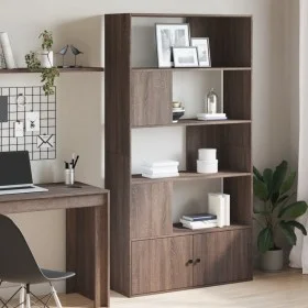 Estantería de madera de ingeniería marrón roble 100x36x189 cm de , Librerías y estanterías - Ref: Foro24-3295330, Precio: 141...