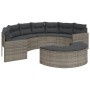 Sofá de jardín semicircular 2 piezas ratán sintético gris de , Sofás de exterior - Ref: Foro24-3262062, Precio: 554,14 €, Des...