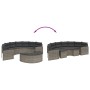 Sofá de jardín semicircular 2 piezas ratán sintético gris de , Sofás de exterior - Ref: Foro24-3262062, Precio: 554,14 €, Des...