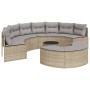 Set de sofá de jardín semicircular 3 pzas ratán sintético beige de , Sofás de exterior - Ref: Foro24-3262076, Precio: 639,18 ...