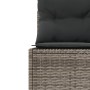 Sofá de jardín semicircular con cojines ratán sintético gris de , Sofás de exterior - Ref: Foro24-3318523, Precio: 502,32 €, ...