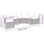 Semicircular garden sofa with gray synthetic rattan cushions by , Outdoor sofas - Ref: Foro24-3318523, Price: 432,56 €, Disco...