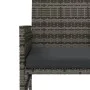 2-seater garden sofa with gray PE rattan table and stools by , Outdoor sofas - Ref: Foro24-317627, Price: 272,07 €, Discount: %